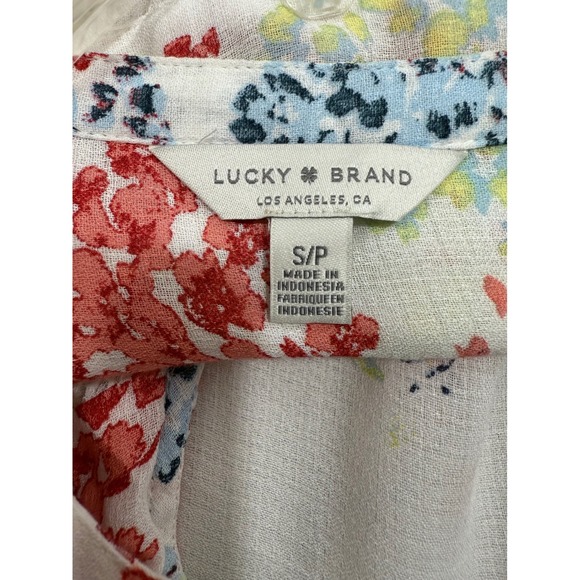 Lucky Brand Women's Sz S/P Floral Fairy Boho Peasant Festival Summer Beachy Work - Picture 6 of 10